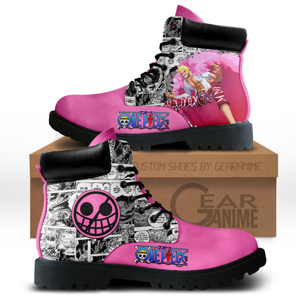 Donquixote Doflamingo Custom Anime Combat Boots