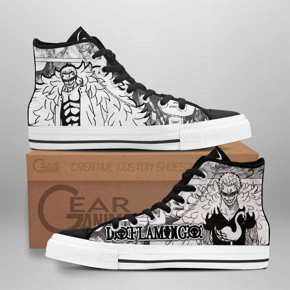 Donquixote Doflamingo Custom Anime High-Top Canvas Shoes