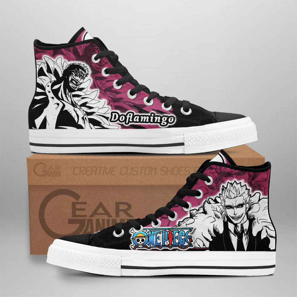Donquixote Doflamingo Custom Anime High-Top Canvas Shoes