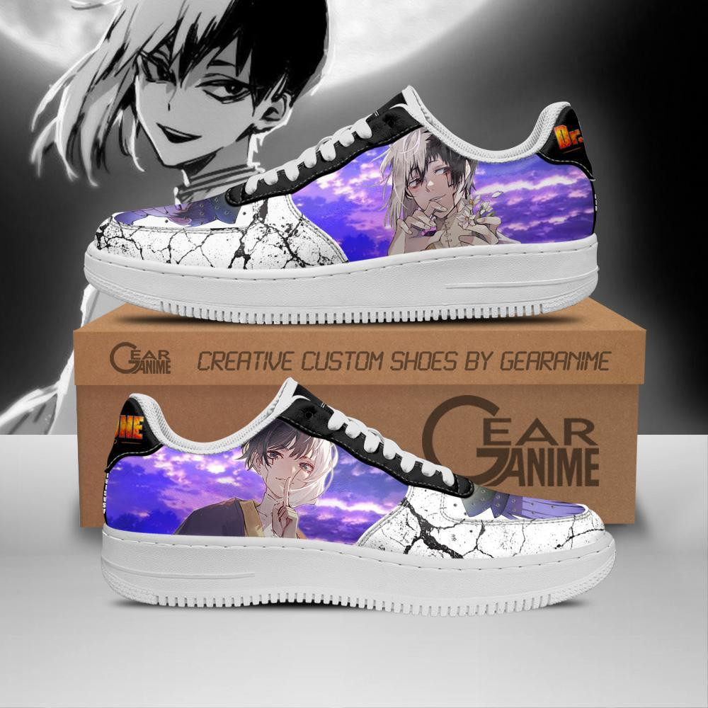 Dr. Stone Gen Asagiri Custom Anime Low-Top Leather Sneakers
