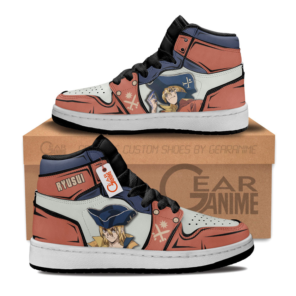 Dr. Stone Ryusui Nanami Custom Anime Kids High-Top Leather Sneakers Personalized