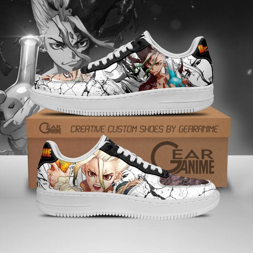 Dr. Stone Senku Ishigami Custom Anime Low-Top Leather Sneakers