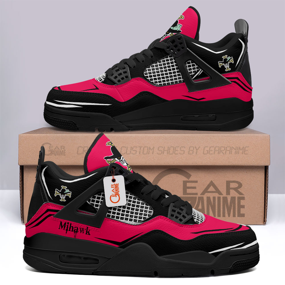 Dracule Mihawk Retro 4 Leather Sneakers Custom Name