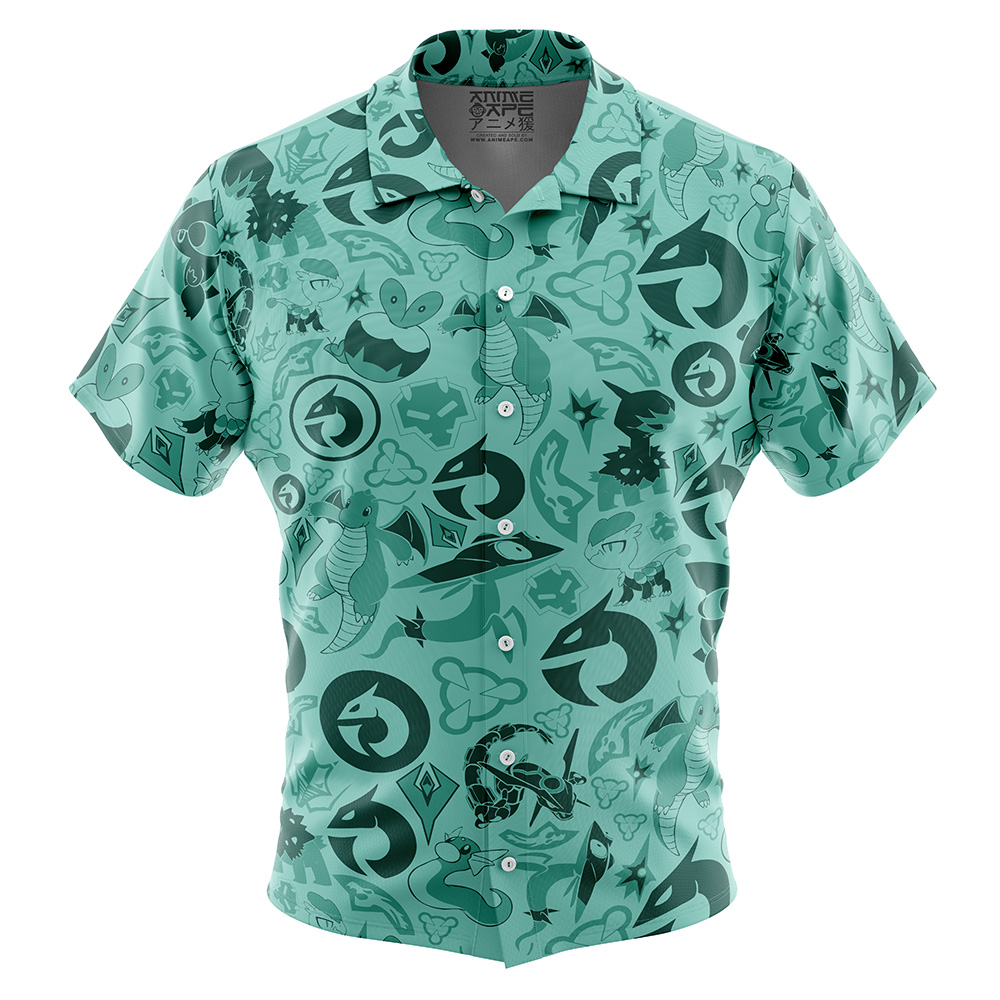 Dragon Pokemon Button Up Hawaiian Shirt