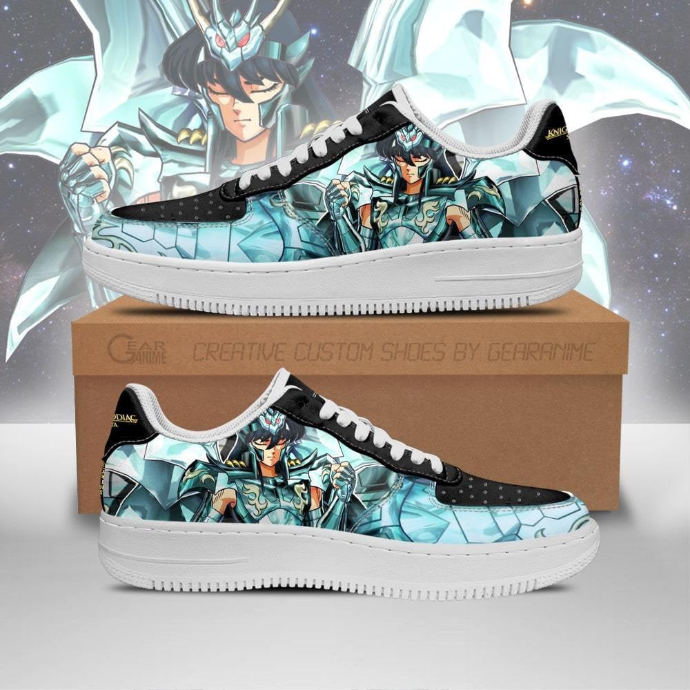 Dragon Shiryu Custom Anime Low-Top Leather Sneakers