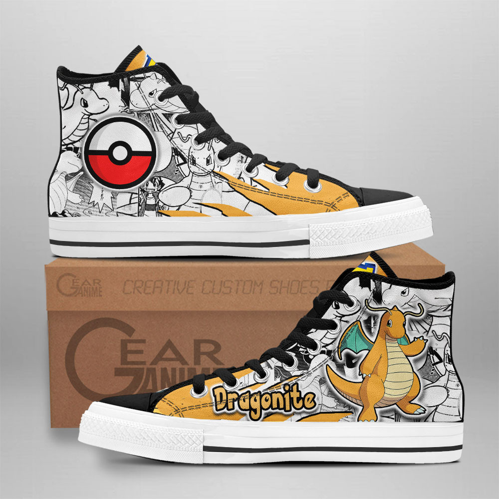 Dragonite Custom Anime High-Top Canvas Shoes