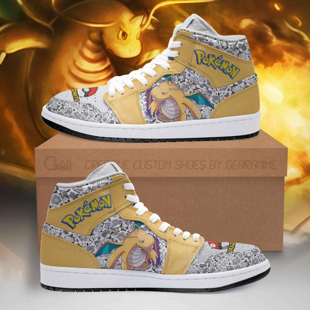 Dragonite Custom Anime High-Top Leather Sneakers PT04