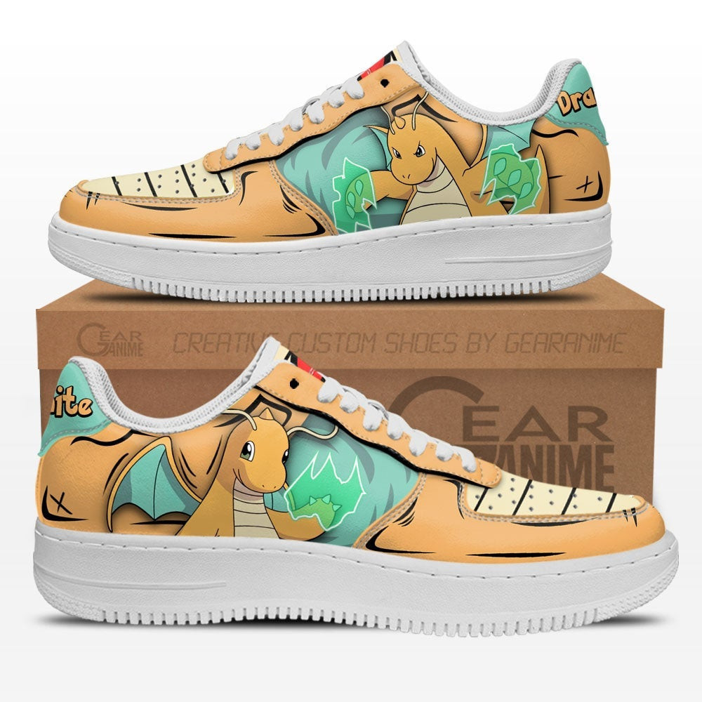 Dragonite Custom Anime Low-Top Leather Sneakers