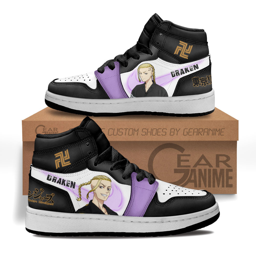 Draken Custom Anime Kids High-Top Leather Sneakers MV2102