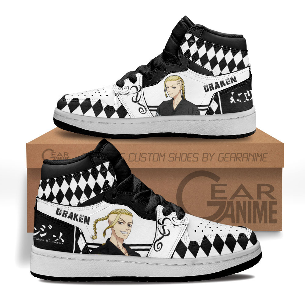 Draken Custom Anime Kids High-Top Leather Sneakers MV2102
