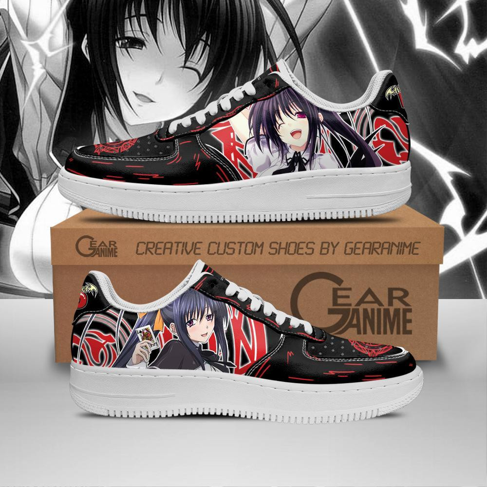 DxD Akeno Custom Anime Low-Top Leather Sneakers