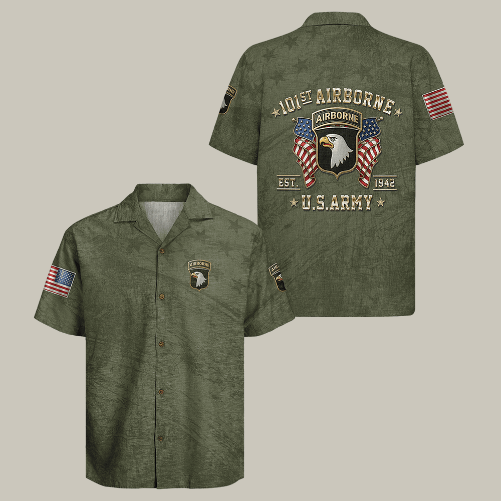 Eagle US Army 102st Airborne Hawaiian Shirt US Army Airborne Division Gift For Veteran