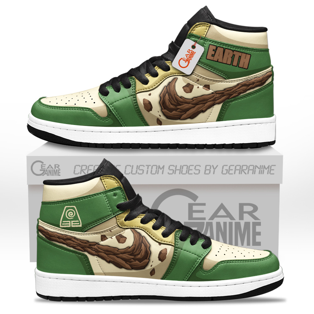 Earth Kingdom High-Top Leather Sneakers Custom Name