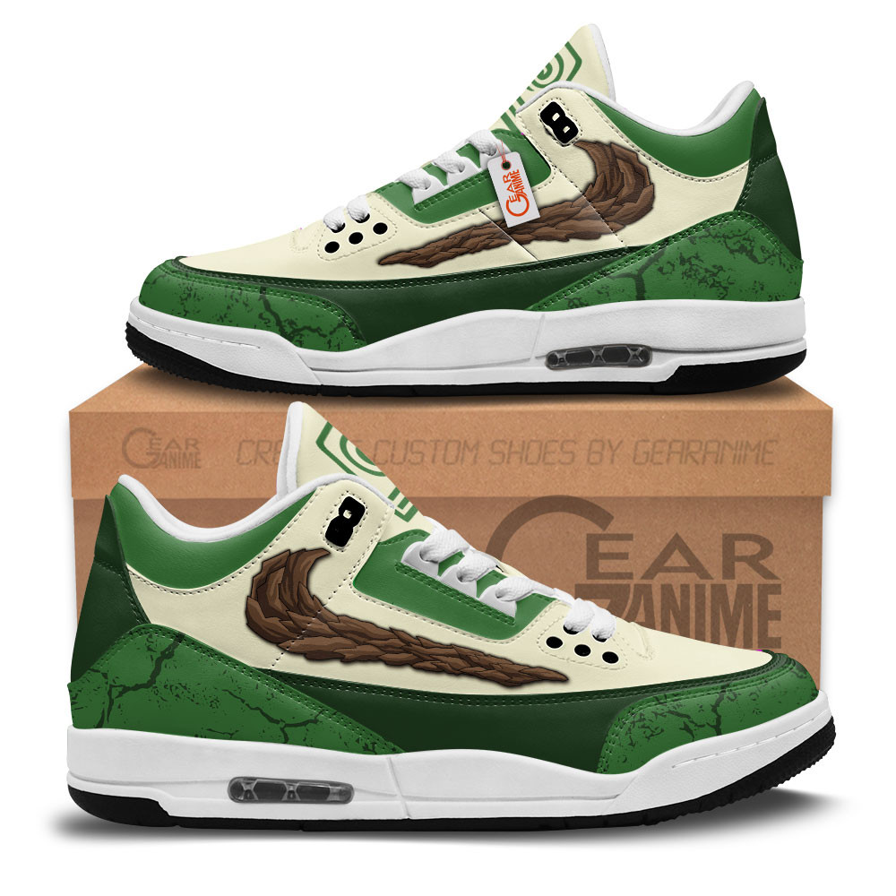 Earth Nation Custom Anime Retro 3 Leather Sneakers