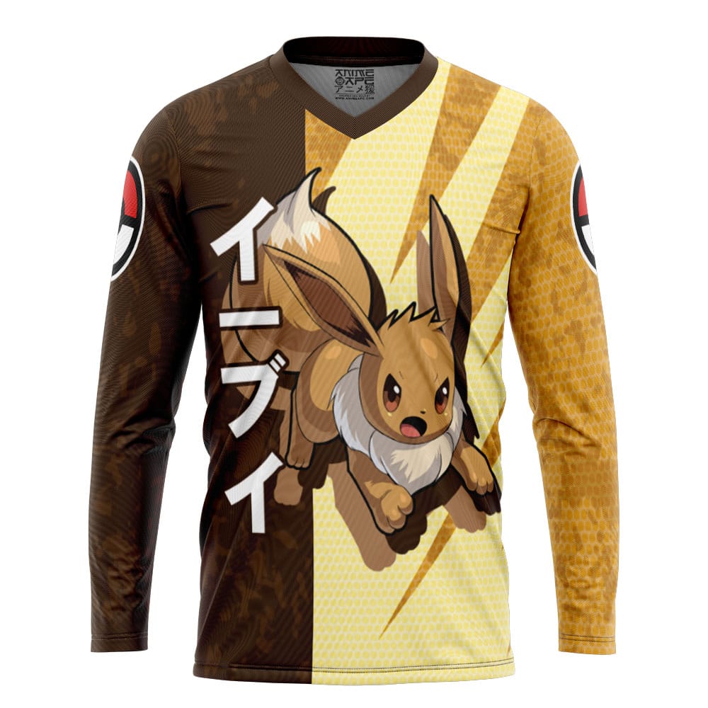 Eevee Attack Pokemon Hockey Jersey