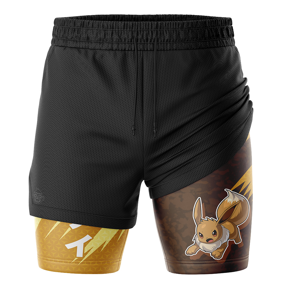 Eevee Attack V2 Pokemon 2-in-1 Performance Shorts