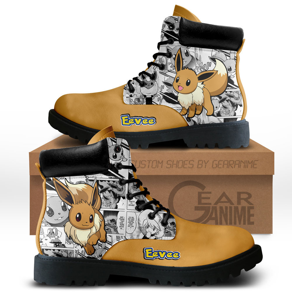 Eevee Custom Anime Combat Boots Manga Style
