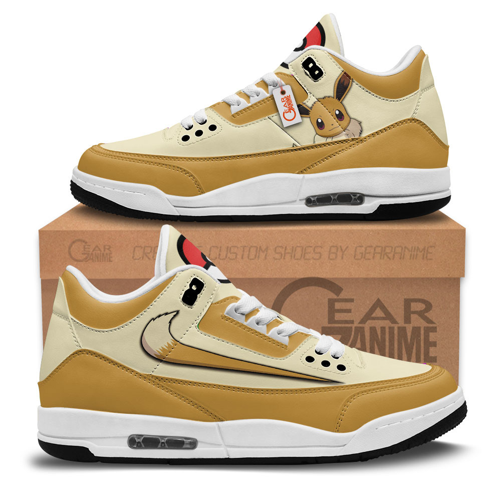 Eevee Custom Anime Retro 3 Leather Sneakers
