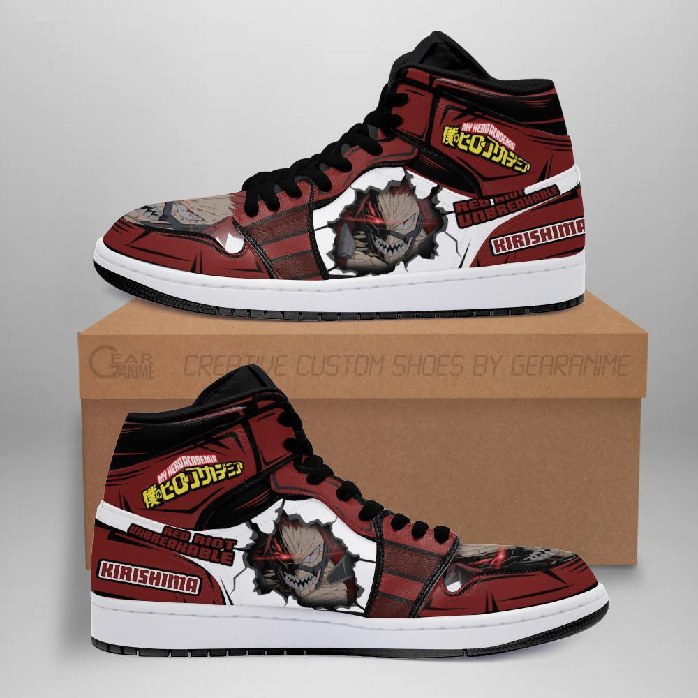 Eijiro Kirishima Custom Anime High-Top Leather Sneakers