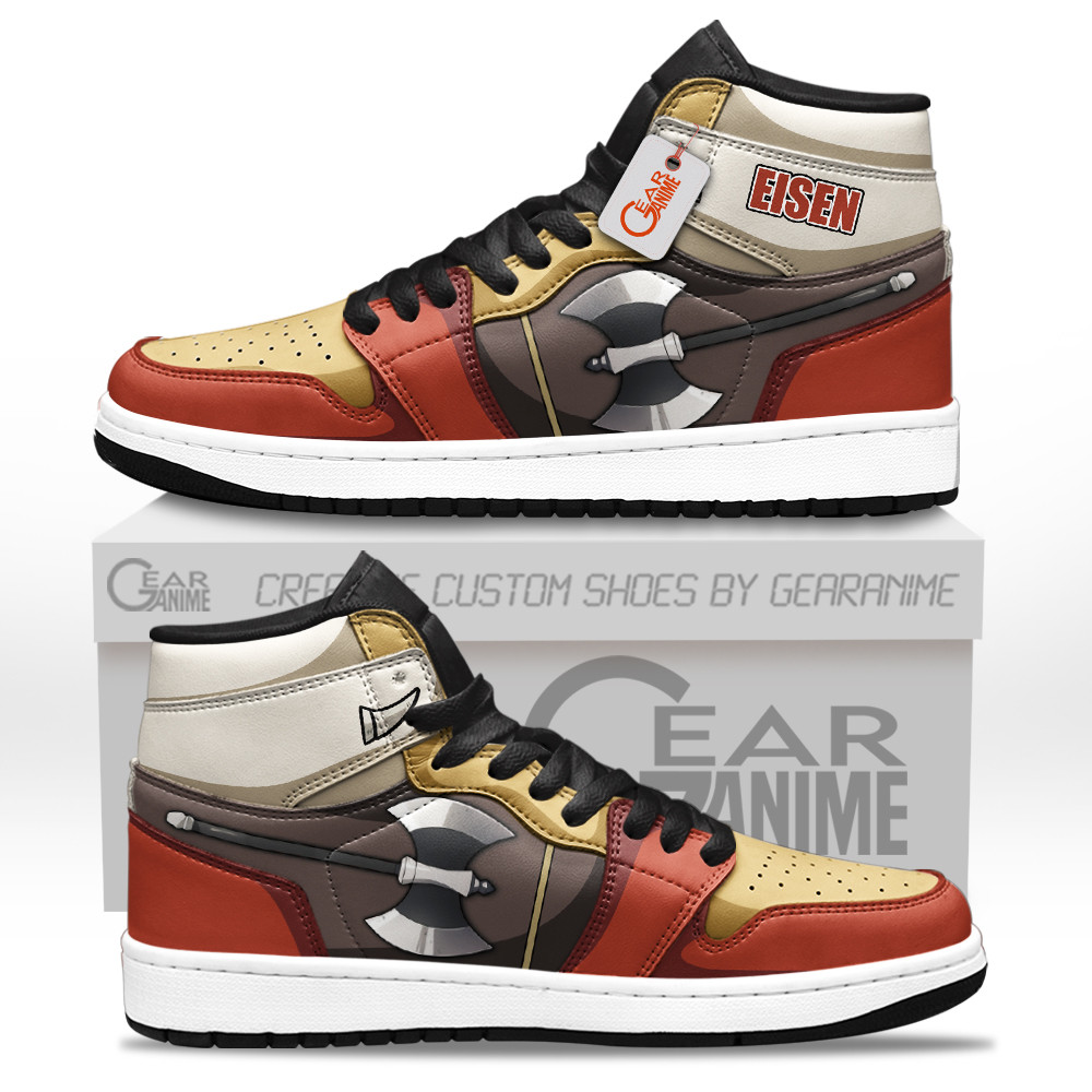 Eisen's Axe Custom Anime High-Top Leather Sneakers