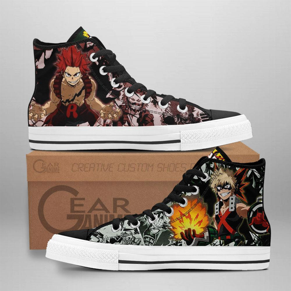 Ejiro and Bakugo Custom Anime High-Top Canvas Shoes TT2708