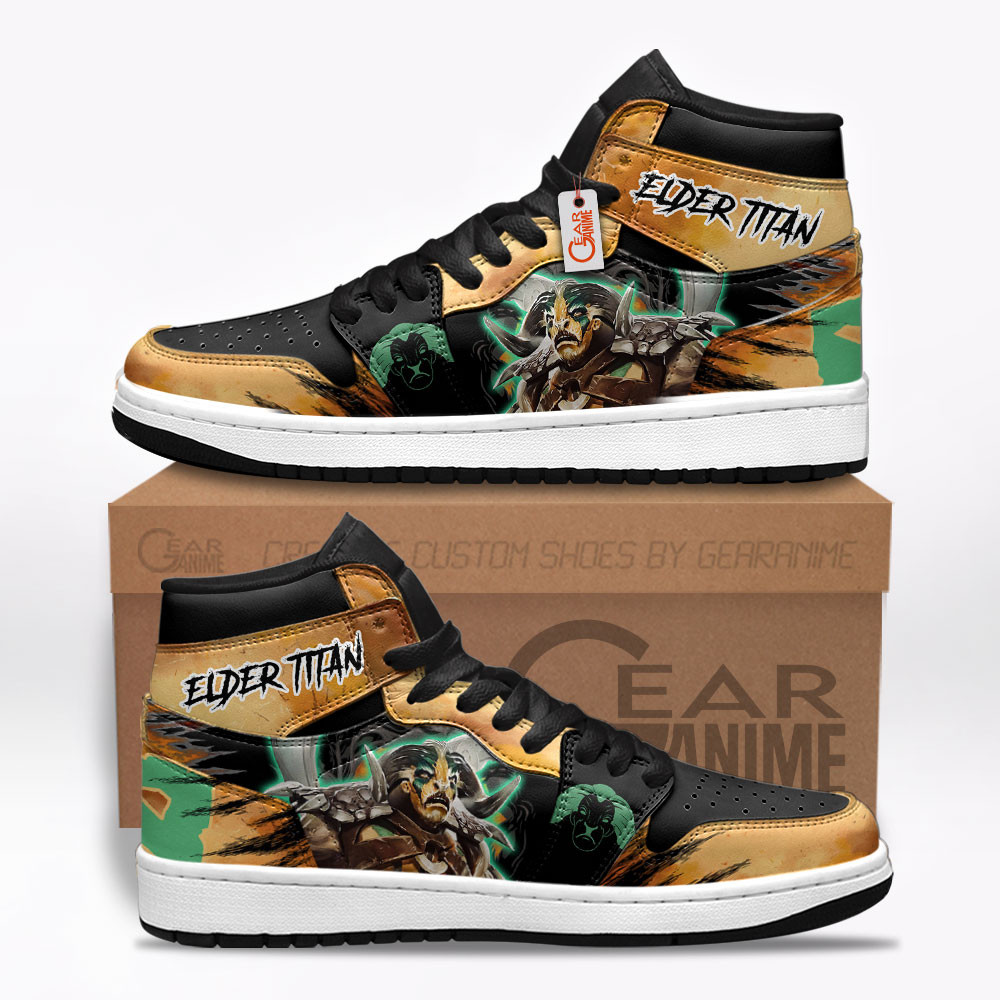 Elder Titan Custom Gaming High-Top Leather Sneakers For Dota 2 Fans