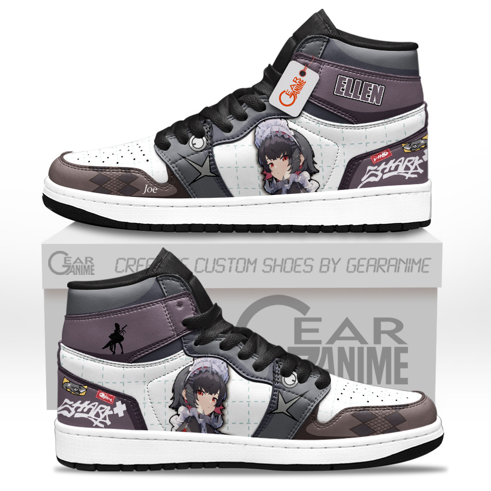 Ellen Joe Custom Gaming High-Top Leather Sneakers Zenless Zone Zero Custom Shoes