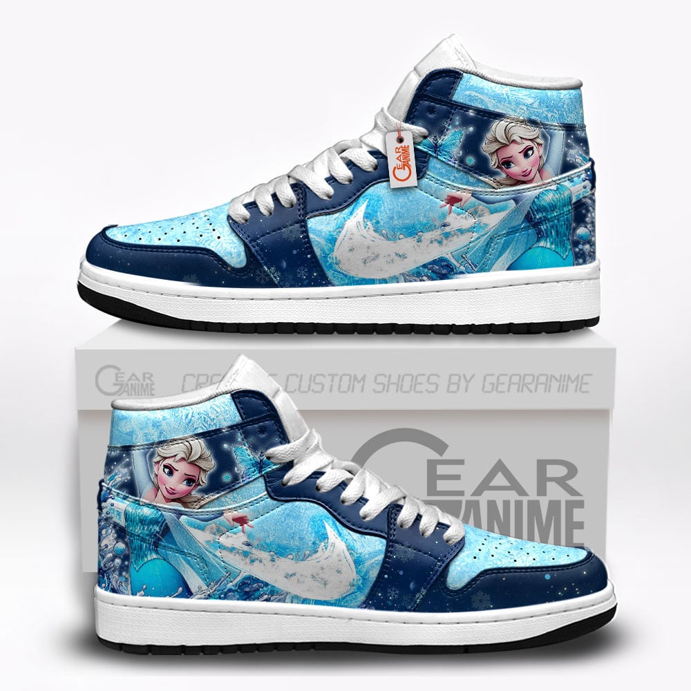 Elsa Custom Movie High-Top Leather Sneakers