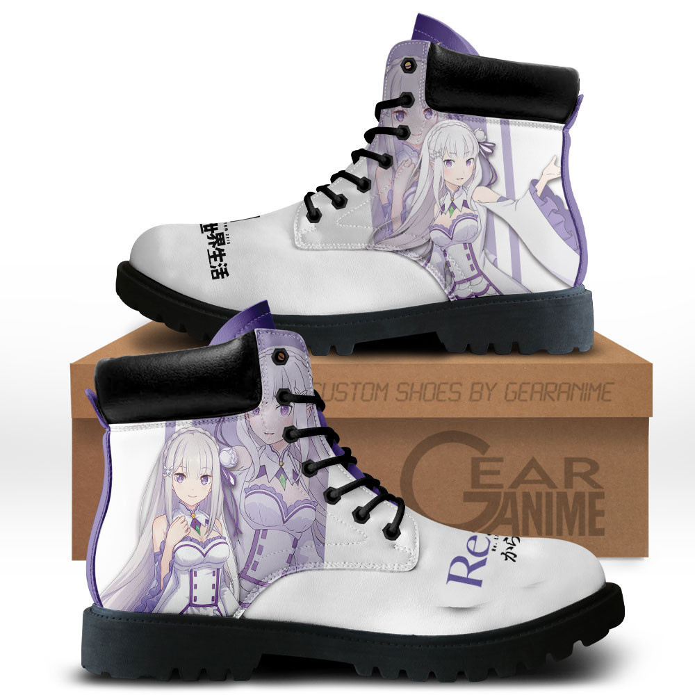 Emilia Custom Anime Combat Boots MV0711