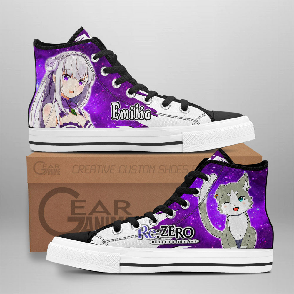 Emilia Custom Anime High-Top Canvas Shoes NTT091