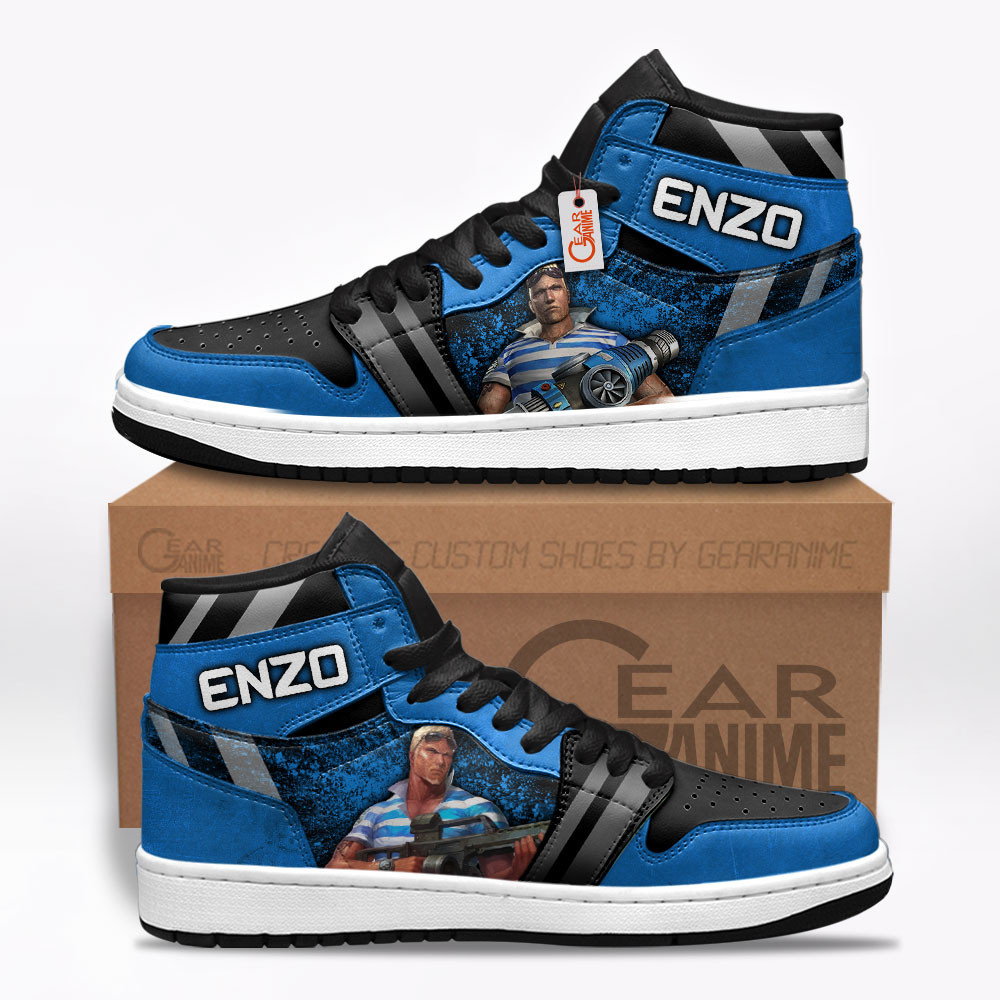 Enzo Custom Gaming High-Top Leather Sneakers Game C.S Skins