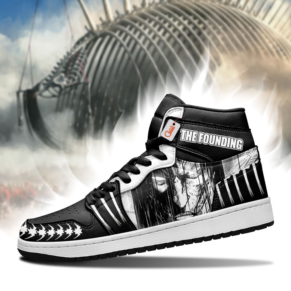 Eren Founding Titan High-Top Leather Sneakers Custom Name