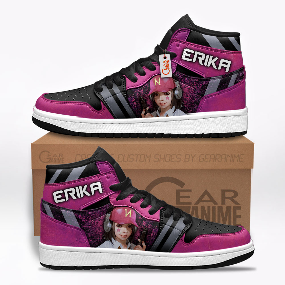 Erika Custom Gaming High-Top Leather Sneakers Game C.S Skins