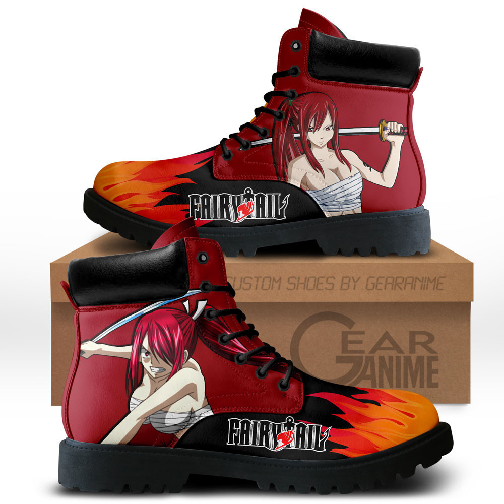 Erza Scarlet Custom Anime Combat Boots NTT071