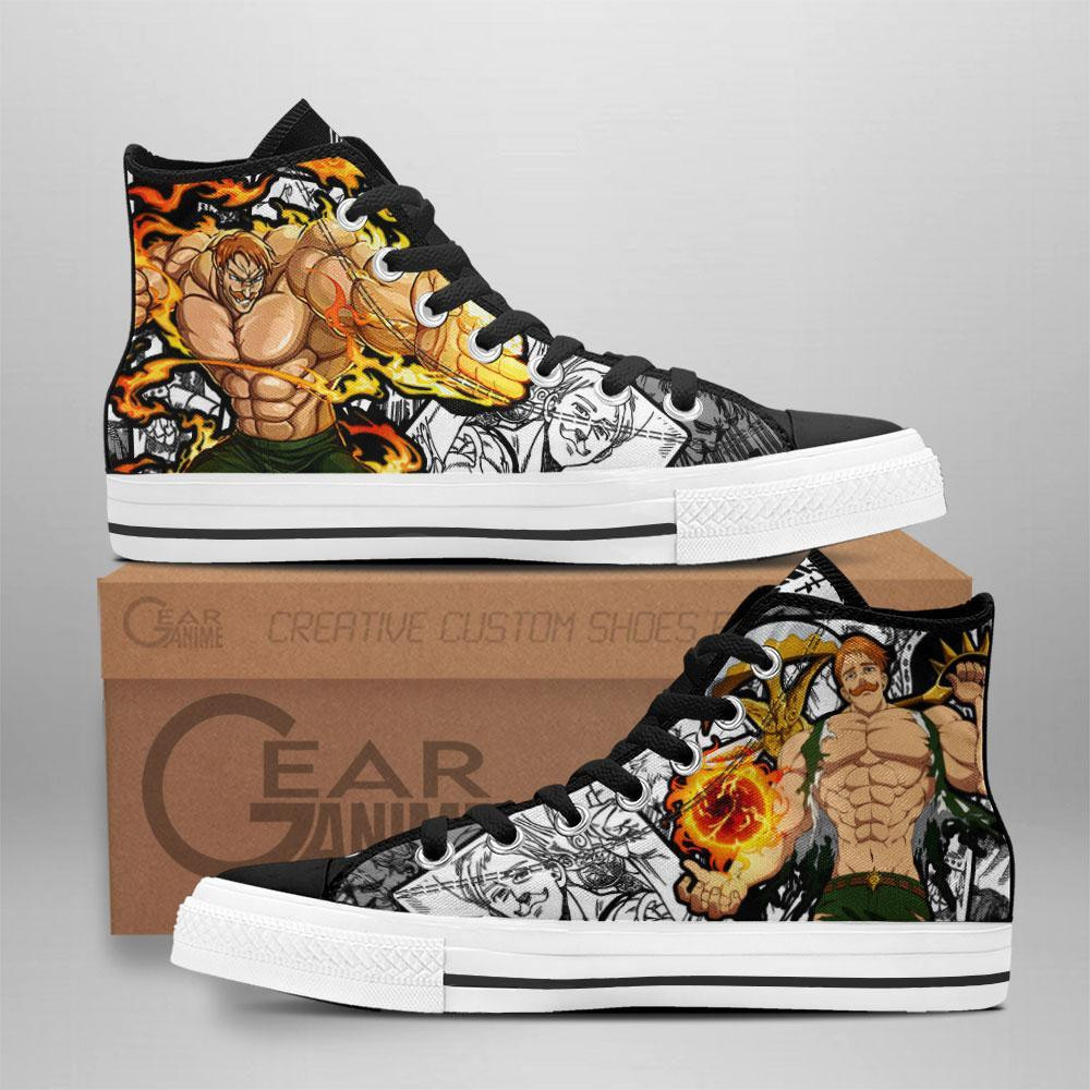 Escanor Custom Anime High-Top Canvas Shoes TT0909