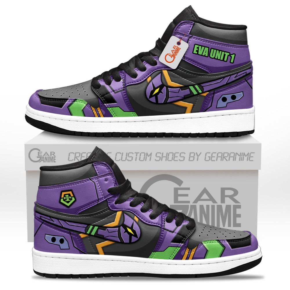 Eva Unit-01 High-Top Leather Sneakers Custom Name
