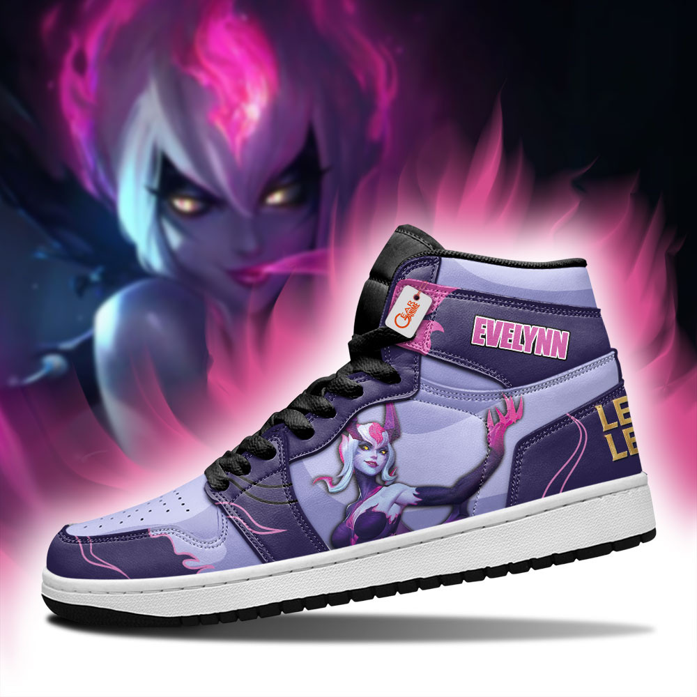 Evelynn Custom Gaming High-Top Leather Sneakers LOL Custom Name