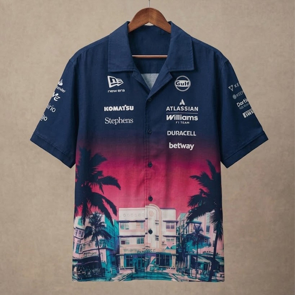 F1 Williams Racing Miami GP 2026 Hawaiian Shirt Williams Racing Team Aloha Shirt Gift For Him