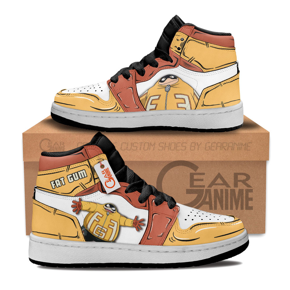 Fat Gum Custom Anime Kids High-Top Leather Sneakers Personalized