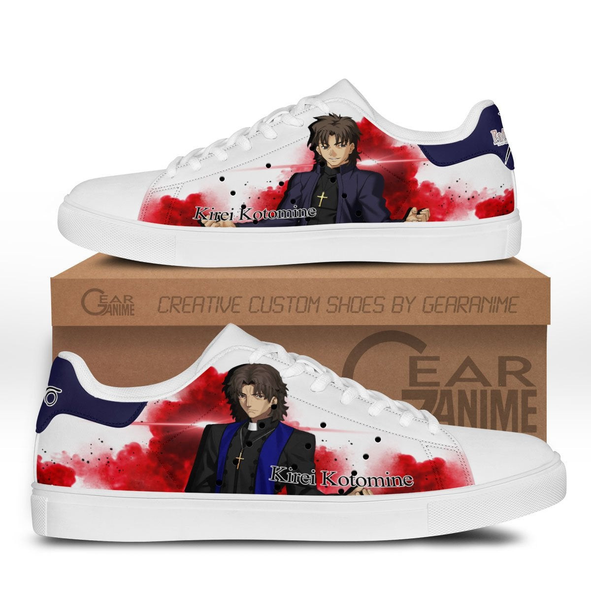 Fate Zero Kirei Kotomine Custom Anime Classic Court Shoes