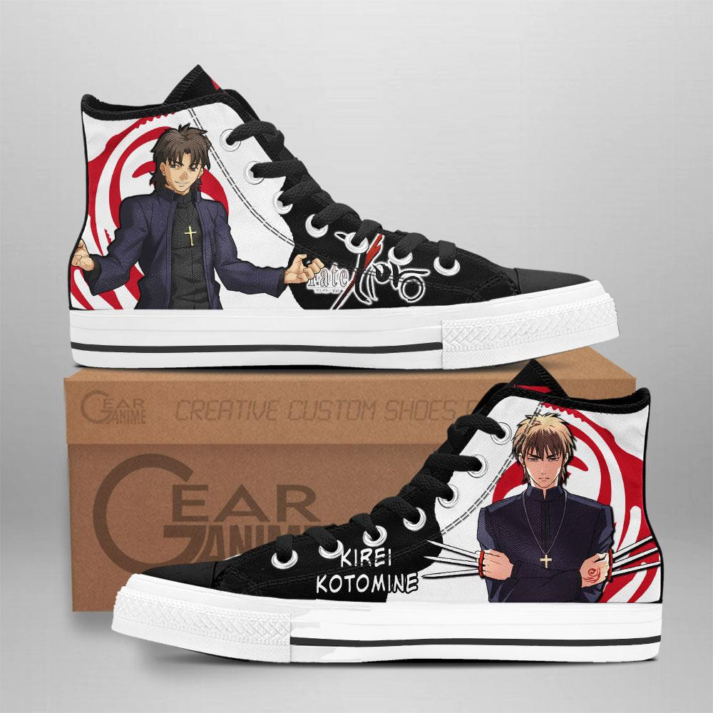 Fate Zero Kirei Kotomine Custom Anime High-Top Canvas Shoes