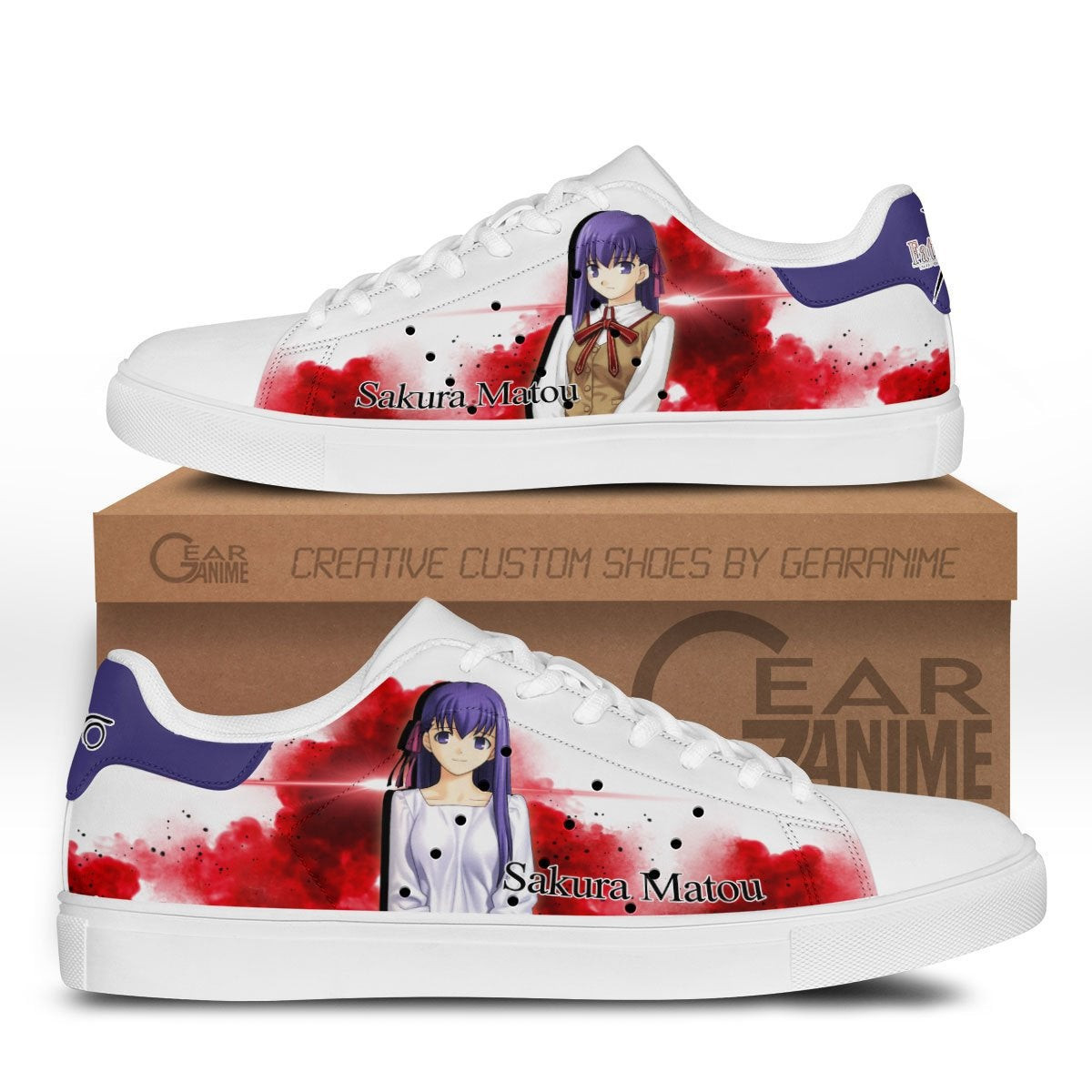 Fate Zero Sakura Matou Custom Anime Classic Court Shoes