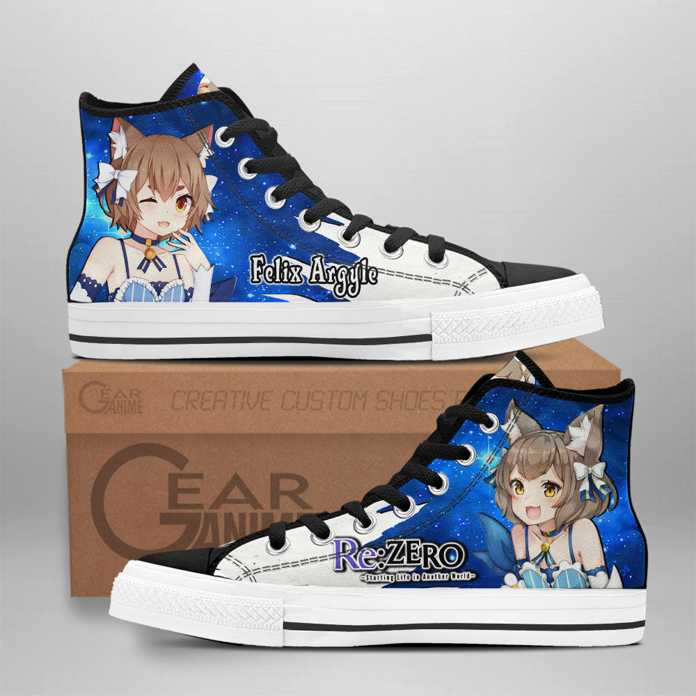 Felix Argyle Custom Anime High-Top Canvas Shoes NTT091