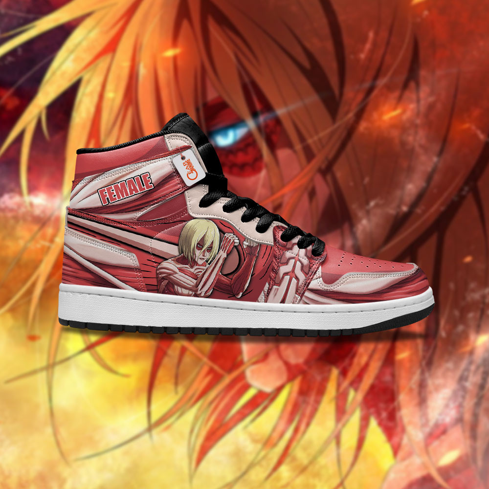 Female Titan High-Top Leather Sneakers Custom Name