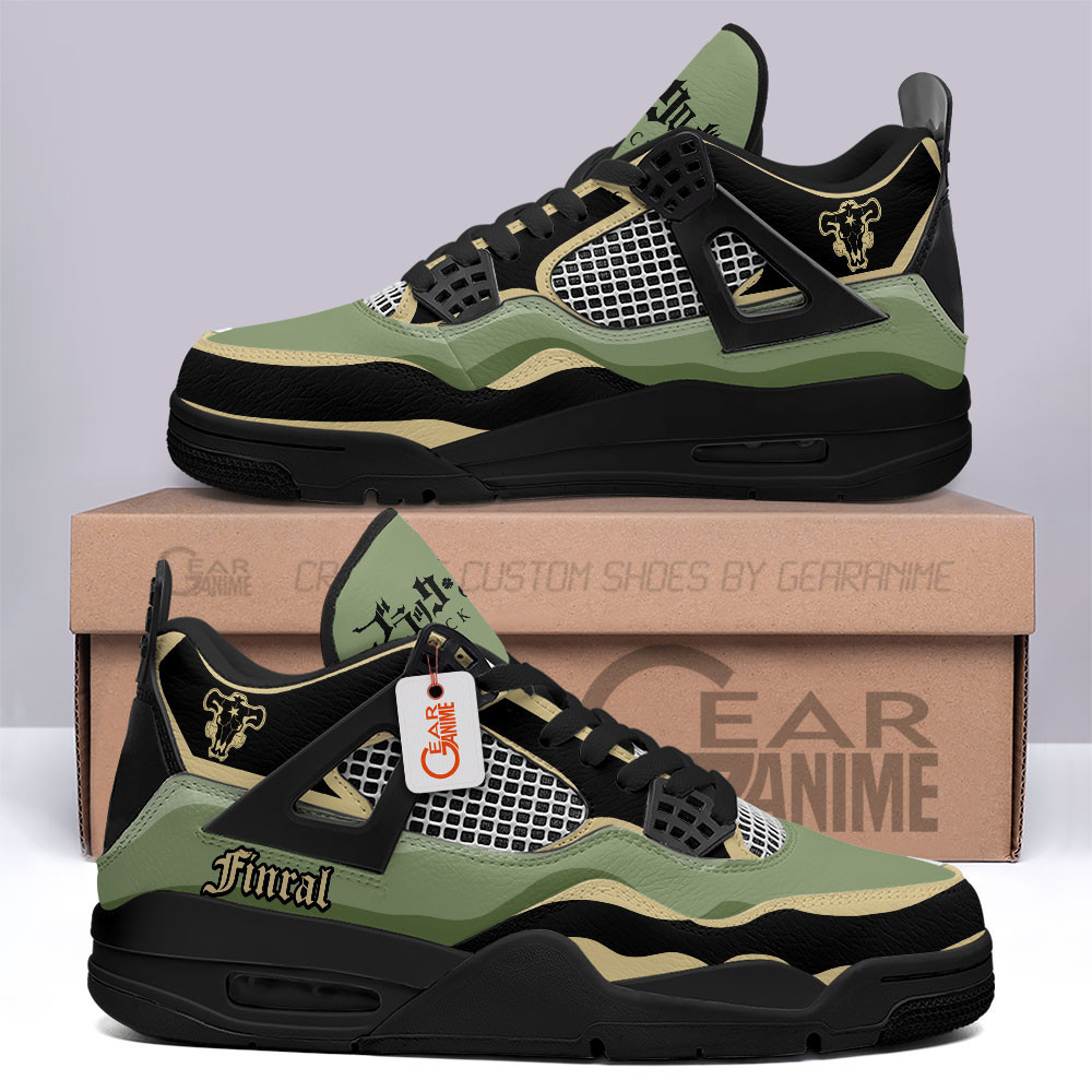 Finral Roulacase Retro 4 Leather Sneakers Custom Name