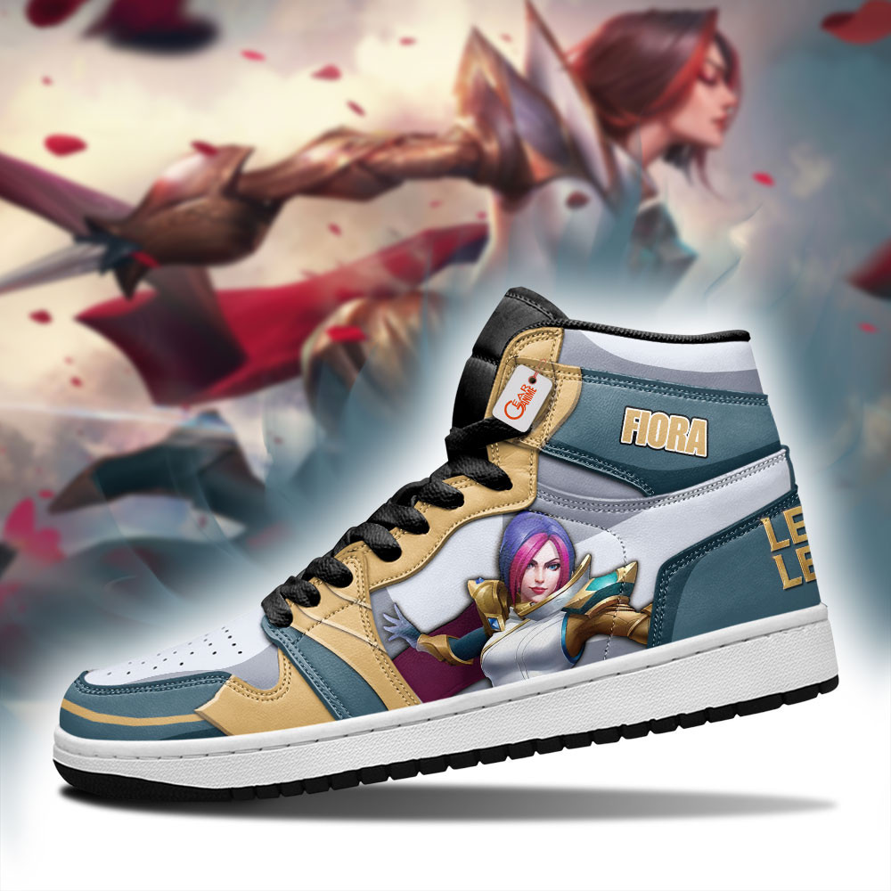 Fiora Custom Gaming High-Top Leather Sneakers LOL Custom Name