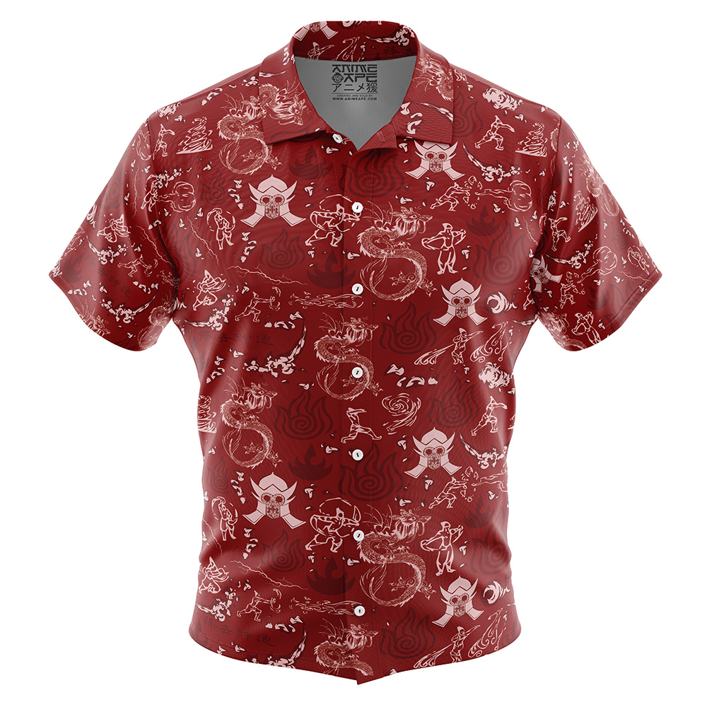 Fire Nation Avatar The Last Airbender Button Up Hawaiian Shirt
