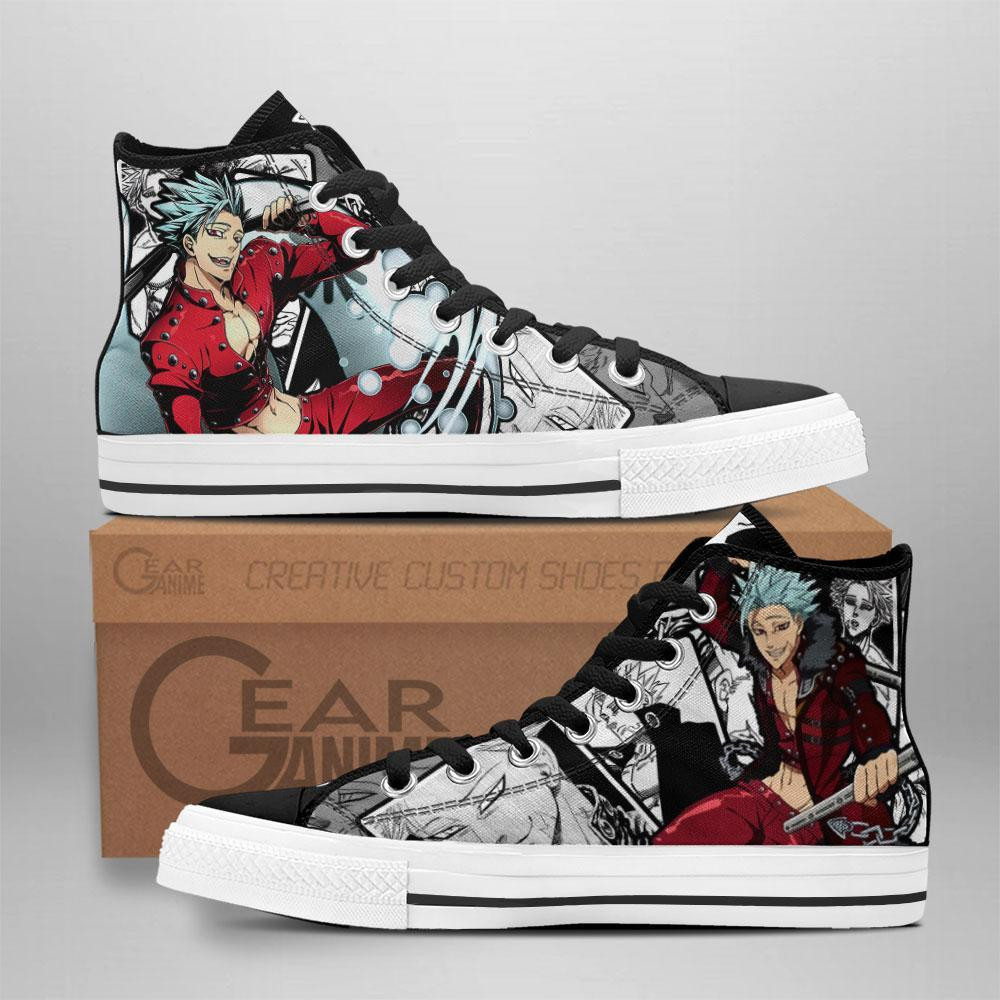 Fox Sin of Greed Ban Custom Anime High-Top Canvas Shoes TT0909