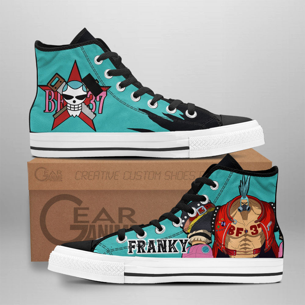 Franky Custom Anime High-Top Canvas Shoes Film Red Edition