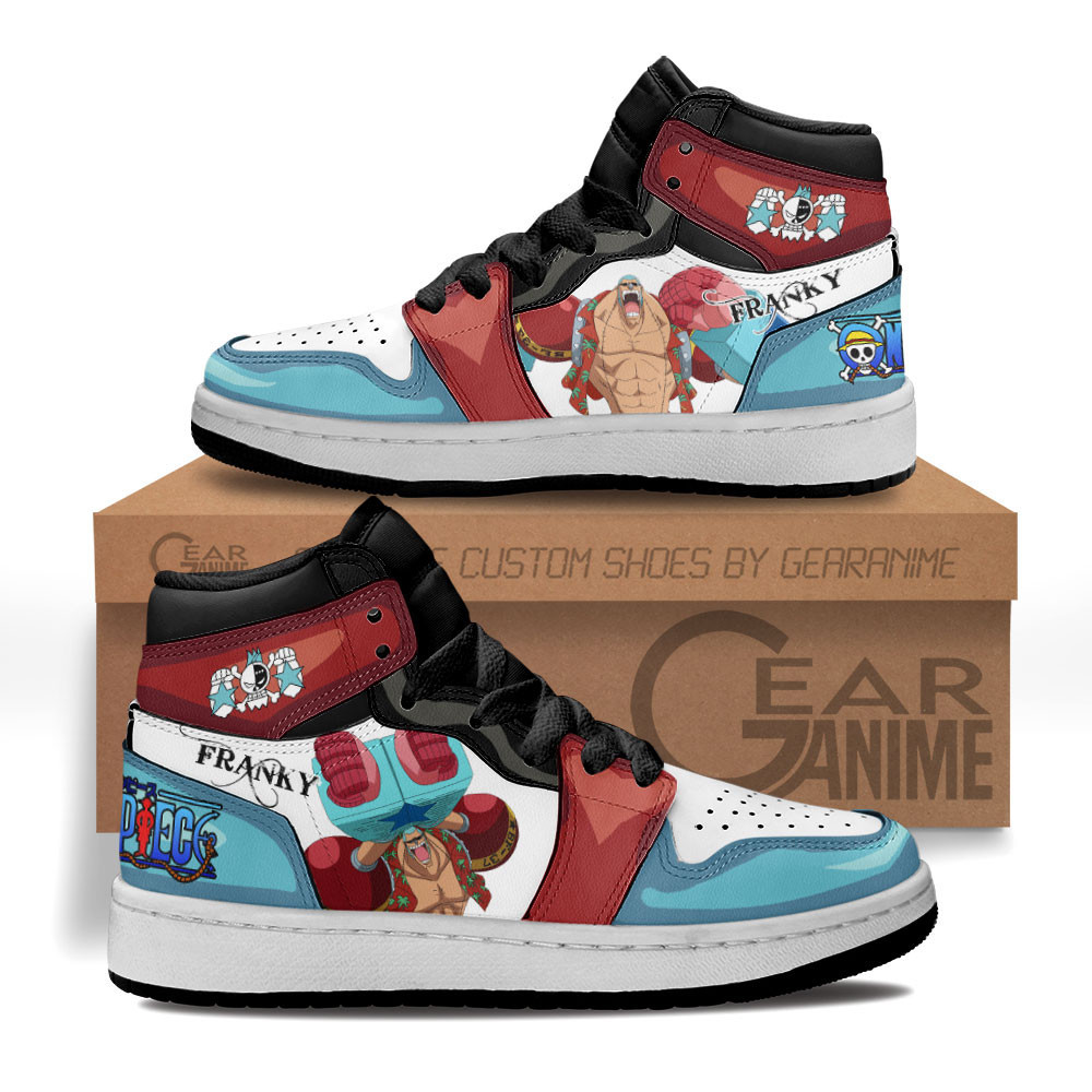 Franky Custom Anime Kids High-Top Leather Sneakers
